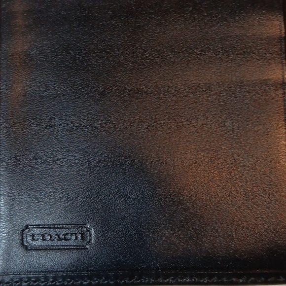 Black Leather Vintage Coach Checkbook Wallet - Picture 5 of 10